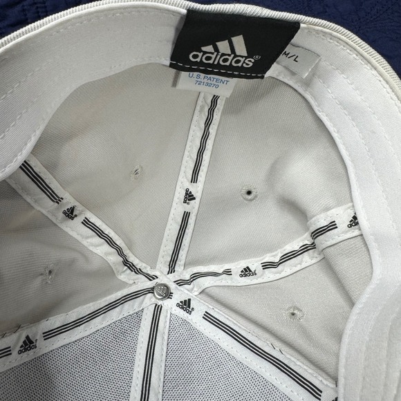 Adidas San Antonio Spurs NBA Baseball Cap Flex Fit M L Beige White Logo - Picture 6 of 6